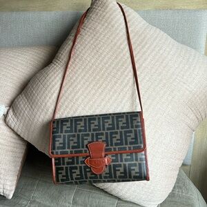 Rare Authentic (have certificate) FENDI Zucca Zucchino Shoulder Bag